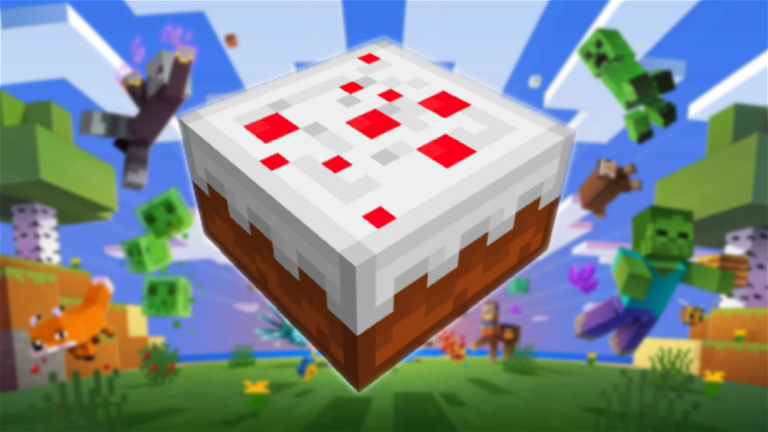 This Minecraft player fills the room with cakes to survive