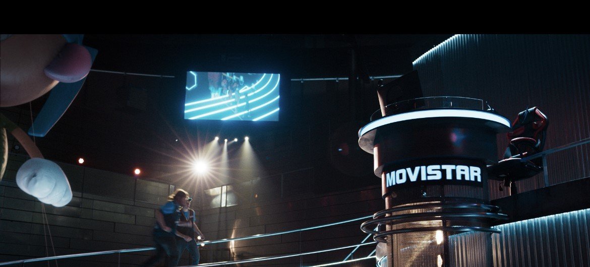 A frame from the film
