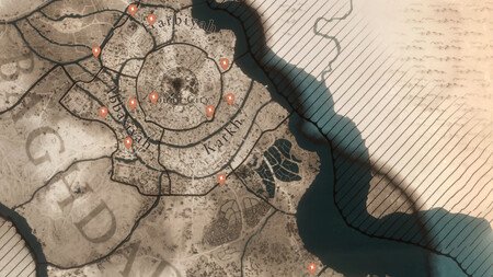 Ac Mirage interactive map.  Collectable riddles