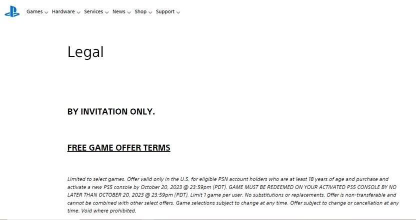 PlayStation has changed the terms of its attractive promotion