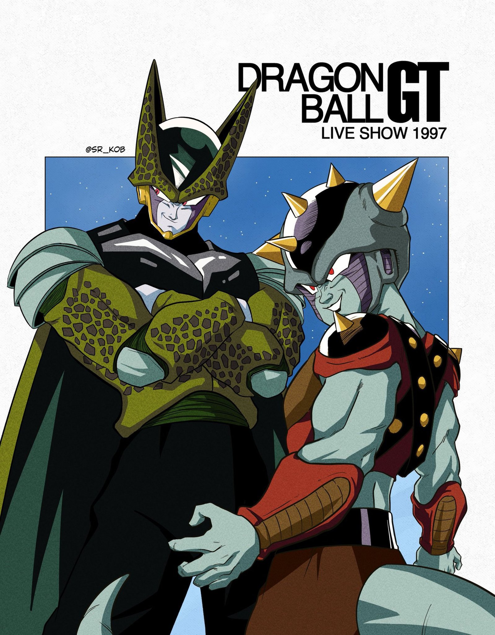 Dragon Ball GT features never-before-seen forms of Cell and Frieza, exclusive to the official 1997 show.