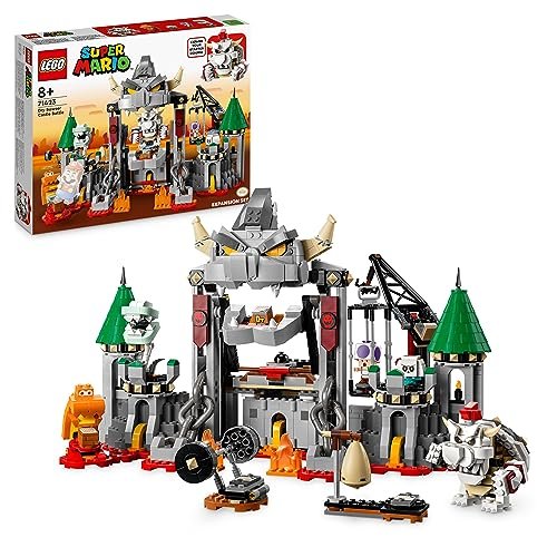 LEGO 71423 Super Mario: Bowsitos Castle Battle Expansion Set 5 Character Figures: Purple Frog, Piranha Plant Bone and Goomba Builder for ages 8 and up