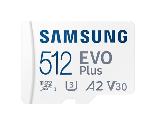 512GB Samsung EVO Plus MicroSDXC 130MB/s + Adapter