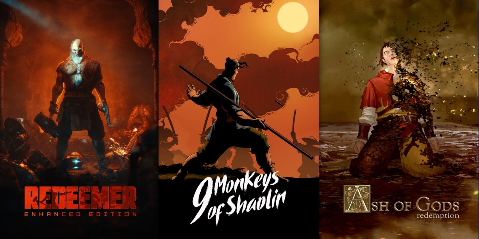 9 Monkeys of Shaolin + Ash of Gods + Redeemer: Set