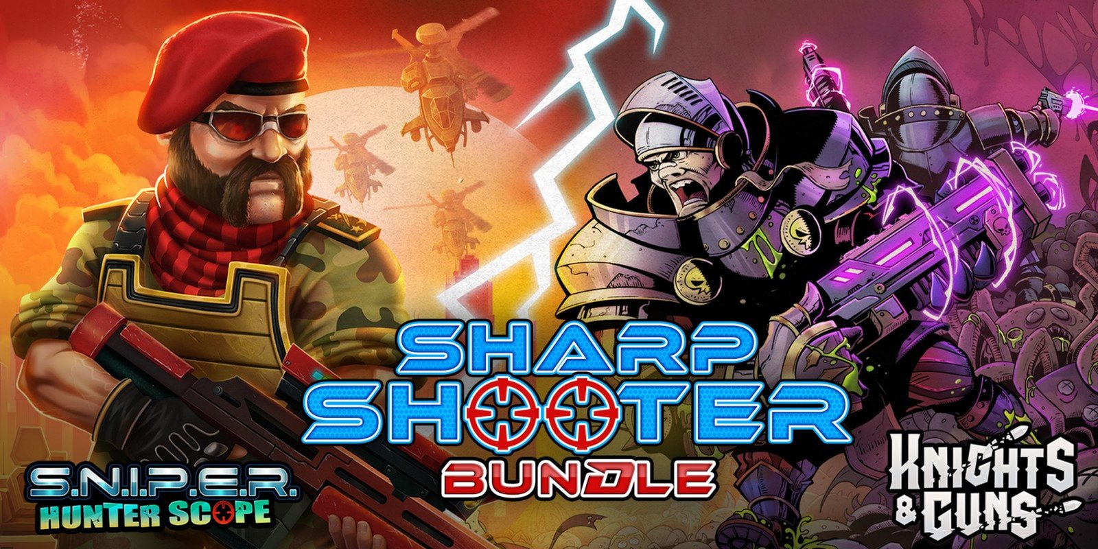 Sharp Shooter Set: SNIPER Hunter Scope + Knights & Guns