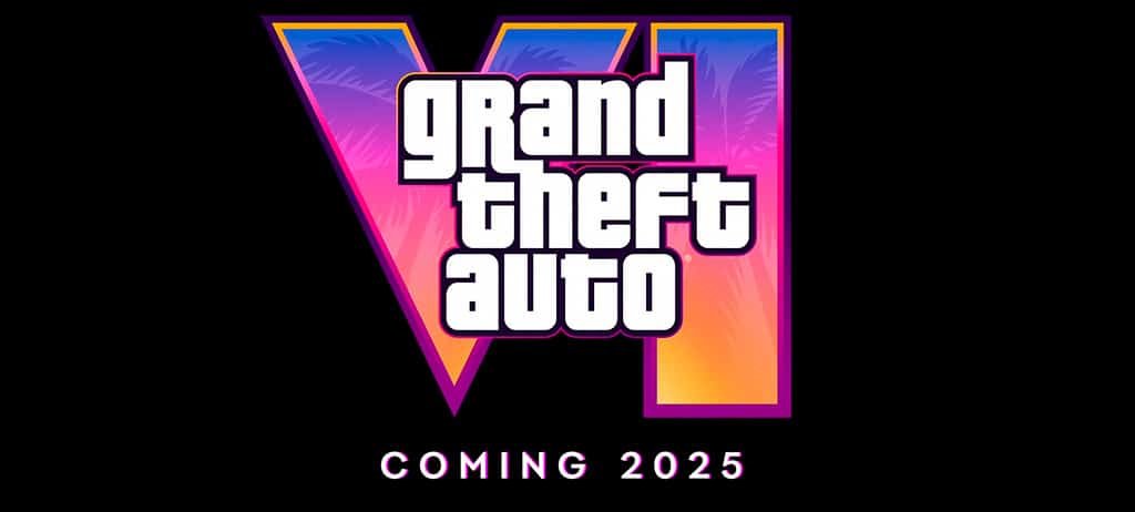 Grand Theft Auto VI (GTA 6) is the official logo with a 2025 release date for PlayStation 5 and Xbox Series X|S.