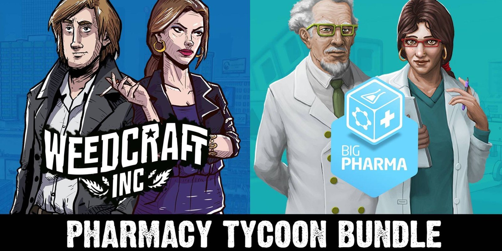 Pharmacy Tycoon Set: Woodcraft Inc and Big Pharma