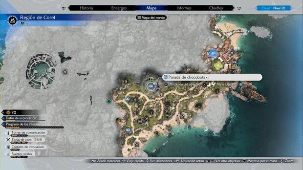 Final Fantasy VII Rebirth - Corel Chocobotaxi Stops: Stop at f