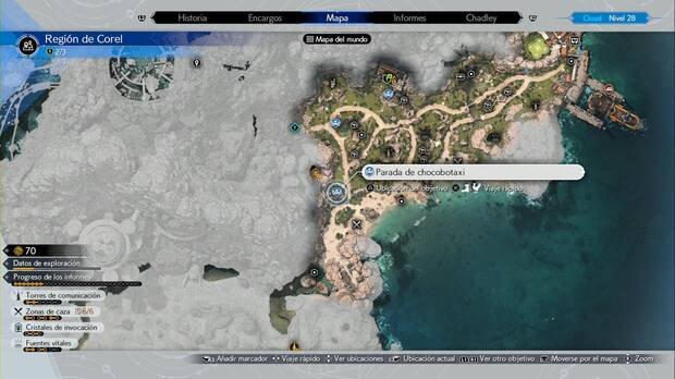 Final Fantasy VII Rebirth - Corel Chocobotaxi Stops: South Beach Trail Stop