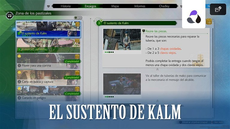 Final Fantasy VII Rebirth: Complete Kalm's livelihood and rewards