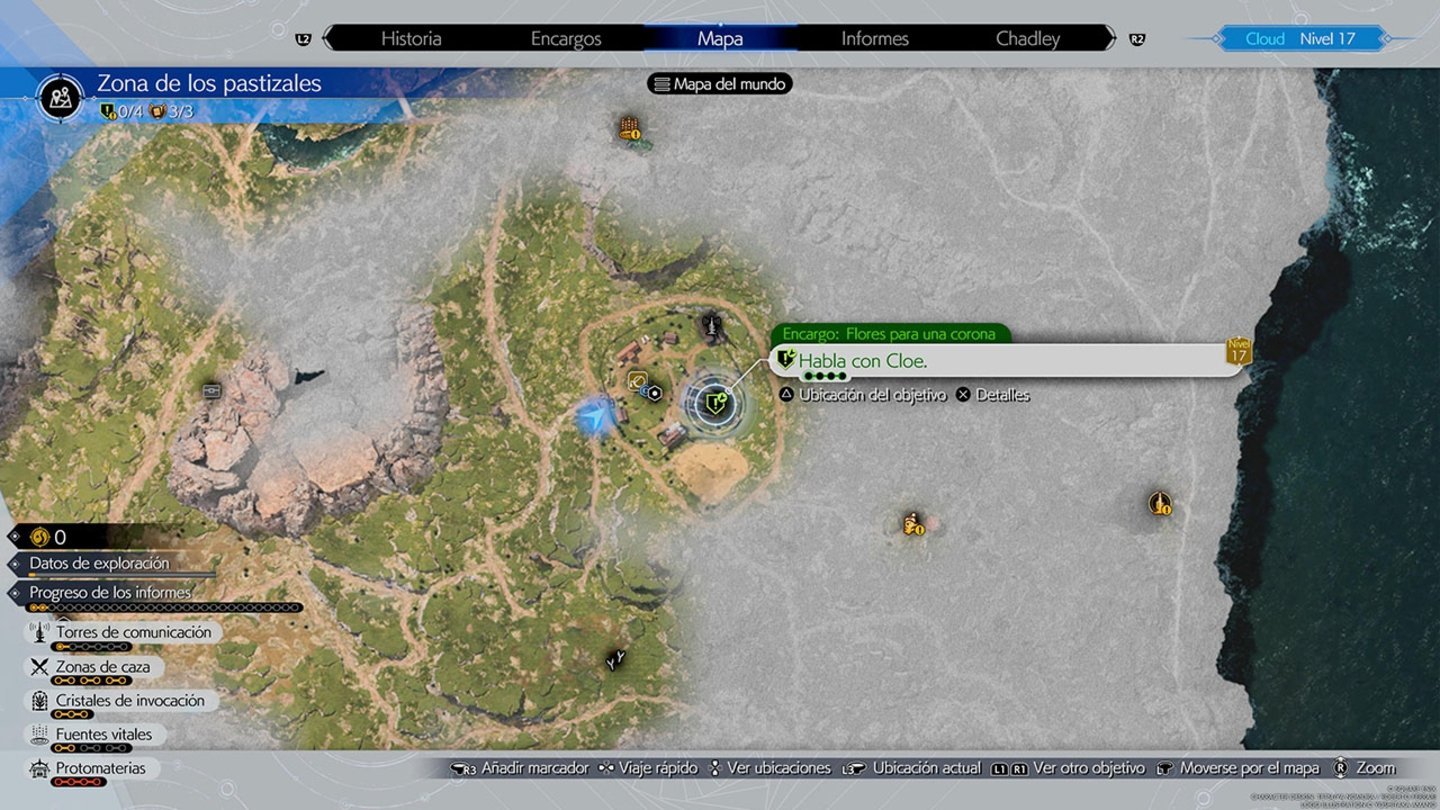 We'll start the mission by talking to Chloe at the chocobo ranch