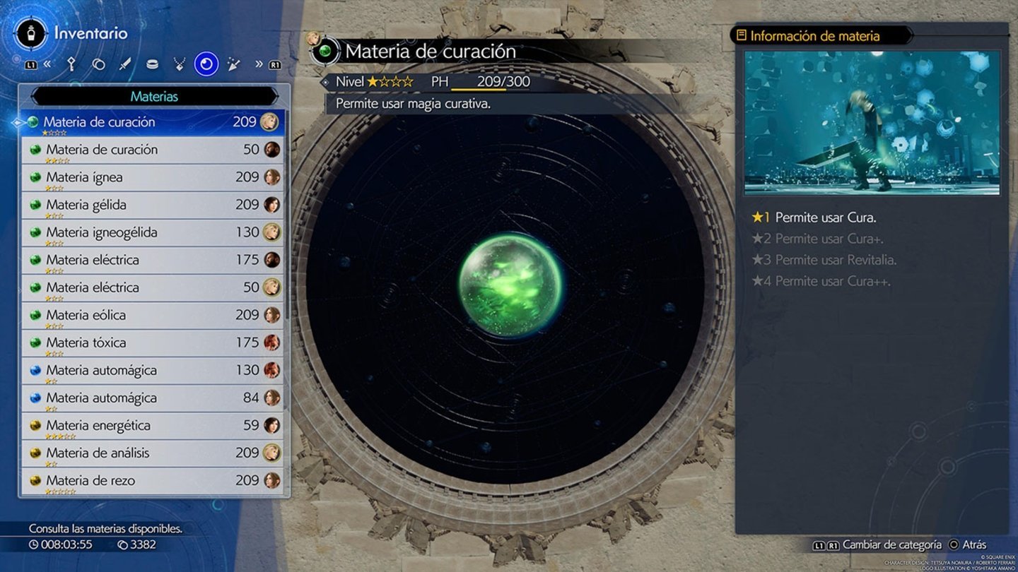 We can consult all items also from the inventory