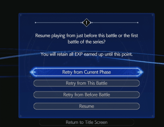 Final Fantasy VII Rebirth has a very useful fix in the Game Over 1 menu Final Fantasy VII Rebirth photo menu