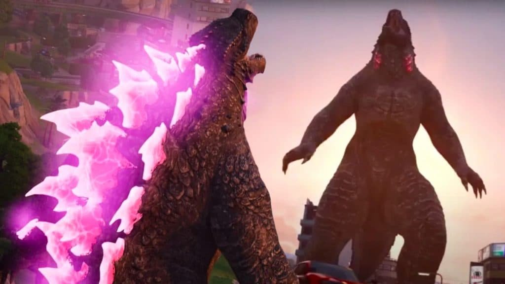 Fortnite Godzilla on the Season 1 Chapter 6 Map.