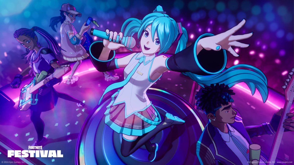 Hatsune Miku at the Fortnite Festival