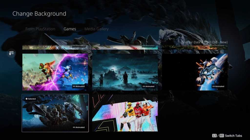 Update PS5 adds a new topic