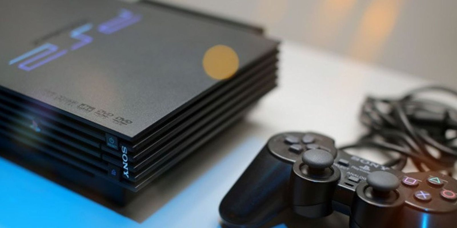 PlayStation 2 and controller.