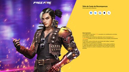 Return free fire codes
