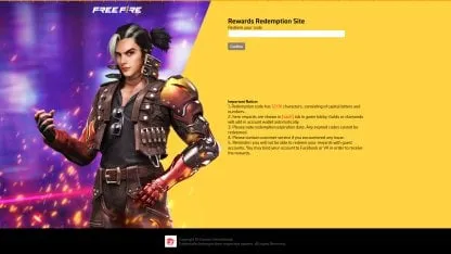 Free Fire Code Redemption