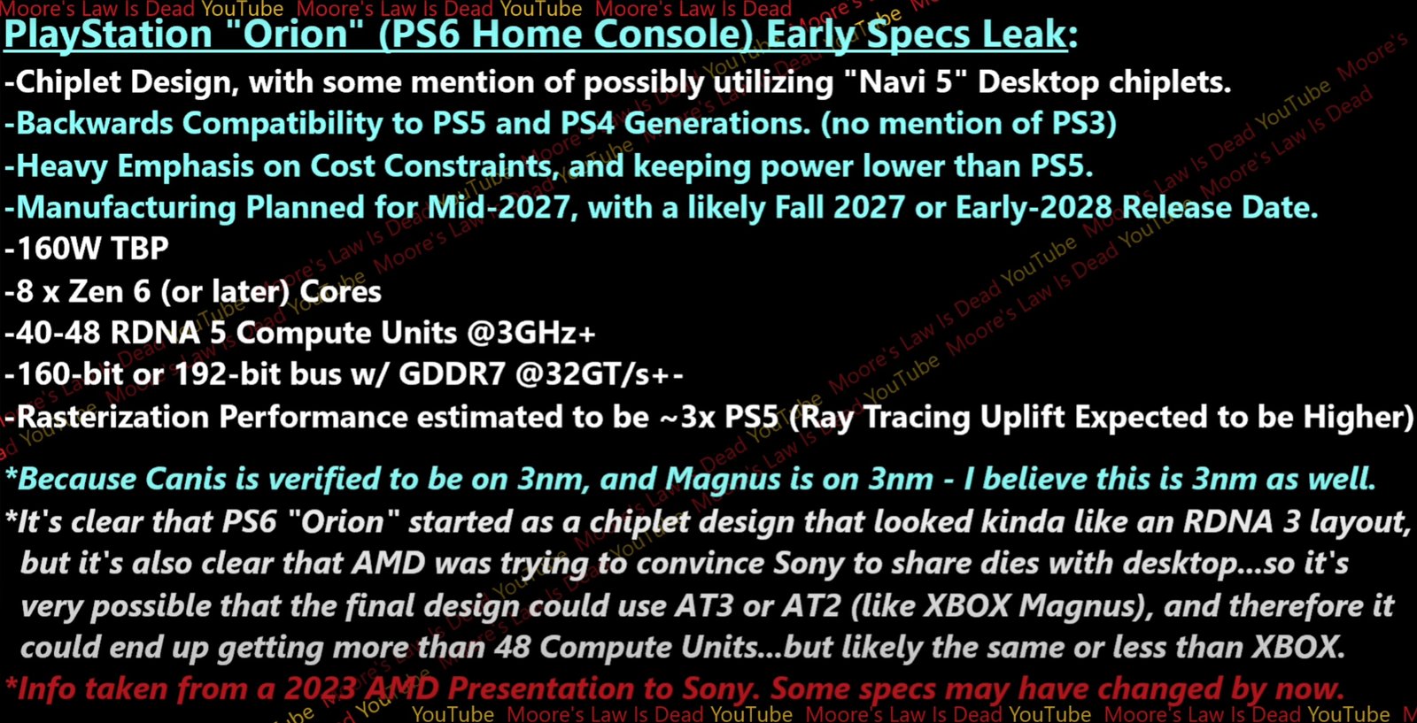 Specifications PS6