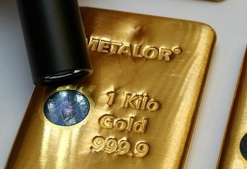 The golden bullion with
