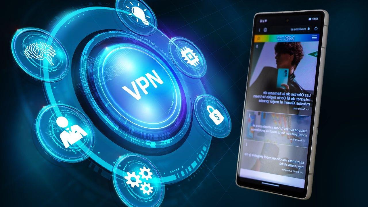 A great VPN character accompanied by mobile