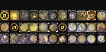 Composite image of Martian samples