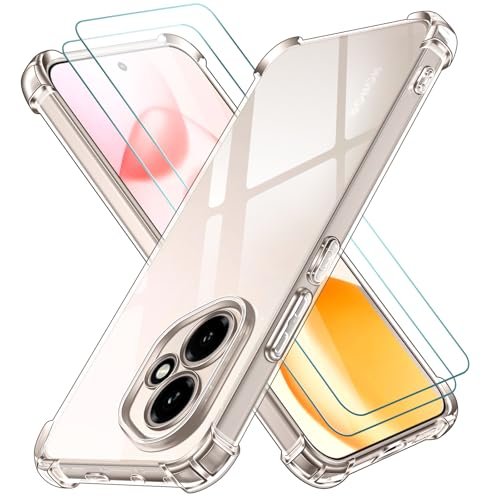 Ivoler 3 in 1 Honor 400 5G Corps with 2 pieces, tempered glass, transparent protective anti -angol