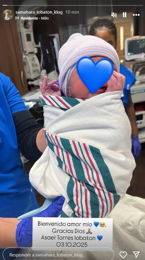 Samahara lobatón excited with your baby's birth.