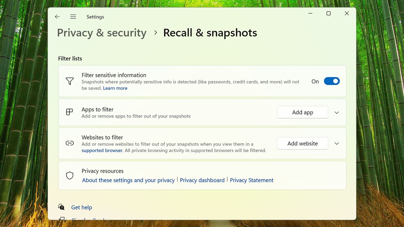 Windows recall