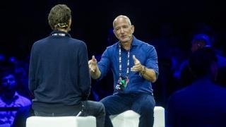Jeff Bezos, founder of Amazon, during the Italian Tech Week in Turin