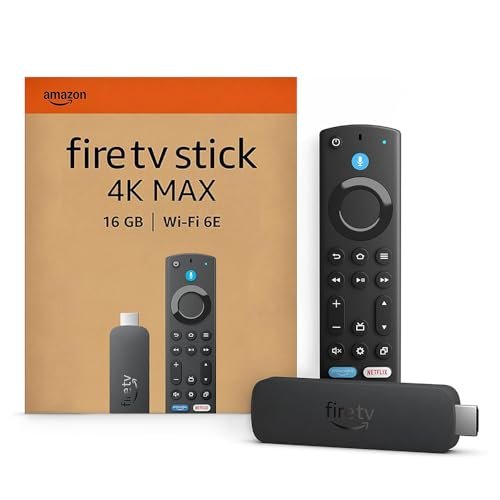 Amazon Fire TV Stick 4K Max (latest generation), streaming device with Wi-Fi 6E and ambient background