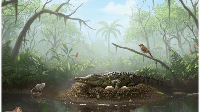 The crocodile mkosuchine invaded the inland waters of Australia 55 million years ago. (Handout/University of New South Wales)
