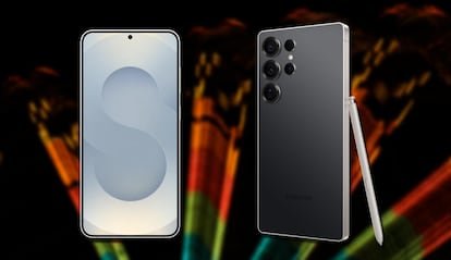 Images of the new Samsung Galaxy S25 with backgrounds