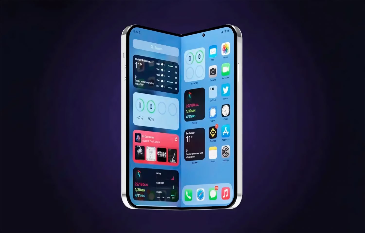 folding iPhone