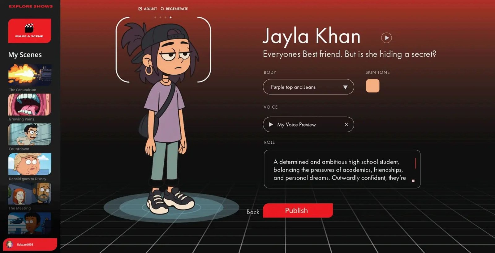 Showrunner is a streaming platform that allows you to create short films with the help of artificial intelligence.