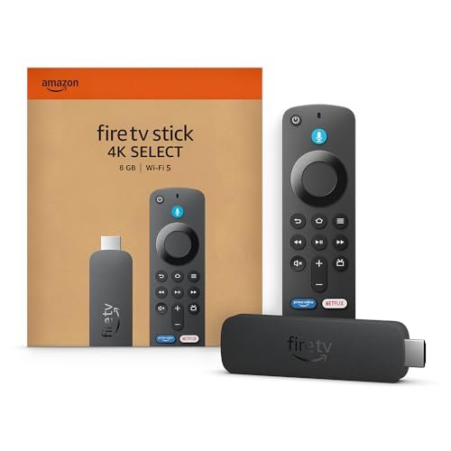 Amazon Fire TV Stick 4K Select (Next Generation): Start streaming 4K content, watch hundreds of thousands of movies and TV series, and access free live TV.