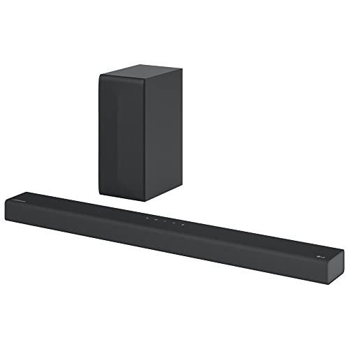 LG S65Q Smart Soundbar 420W 3.1ch DTS Virtual:X Surround Sound Dolby Digital Hi-Res 24bit/96kHz Meridian Sound Music Black